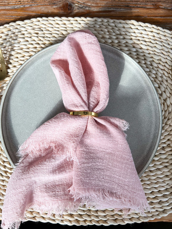 Leinenservietten rosa / 4 Stück